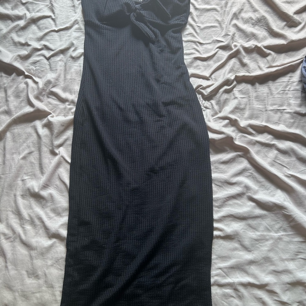 No Boundaries Strapless Black Dress